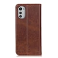 Pikkukuva 2 / 2: Motorola Moto E32 lompakkokotelo, aitoa nahkaa - Kahvi Brown
