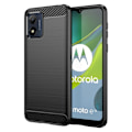 Miniatyrbillede 1 af 2: Carbon Flex Etui Motorola Moto E13 - Sort Black