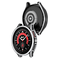 Miniatyrbillede 2 af 2: Samsung Galaxy Watch 5 Pro beskyttelsescover med hærdet glas - Sort / Sølv Black