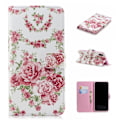 Miniatyrbillede 1 af 2: iPhone Xs Max flip cover i læder med præget mønster - Peony Multicolor