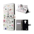 Miniatyrbilde 1 av 2: Moberg LG G4 Lær Case med Kortholder - Eiffel Tårn og Fruit Multicolor
