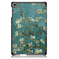 Miniatyrbild 2 av 2: Huawei MatePad T10 mönstrat trefaldigt läderfodral - Aprikosblomma Grön