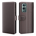Miniatyrbild 1 av 2: Äkta läder OnePlus 9 Pro fodral med korthållare Brun