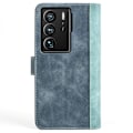 Pikkukuva 2 / 2: Kaksivärinen nahkainen läppäkotelo ZTE Axon 40 Ultra - Sininen Blue