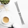 Miniatyrbild 4 av 5: Klockarmband med 3 pärlor i rostfritt stål Google Pixel Watch - Silver Silvergrå