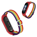 Miniatyrbild 1 av 2: Xiaomi Mi Smart Band 6 / 5 nylon watch band - Rainbow multifärg