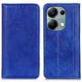 Äkta läder Xiaomi Redmi Note 13 4G fodral med magnetisk stängning Blå
