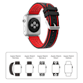 Miniatyrbild 2 av 2: Apple Watch Series 3 Series 2 Series 1 38mm silikon armbandsrem träningsklocka - Svart och röd multifärg