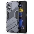 Pikkukuva 1 / 2: Shockproof Hybrid Suojakuori With A Modern Touch For Xiaomi Poco X4 Gt / Note 11t Pro / 11t Pro Plus - Tummansininen Blue