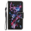 Miniatyrbillede 3 af 6: Wonderland Samsung Galaxy A24 4G Flip Etui - Fluorescent Sommerfugle Multicolor