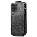 Miniatyrbillede 3 af 6: Vertical Flip Phone Etui med Zipper til Motorola Moto G72 - Sort Black