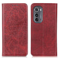 Pikkukuva 1 / 2: Lompakko-style Aitoa Nahkaa Läppäkotelo For Motorola Moto Edge 2022 - Punainen Red