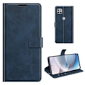 Miniatyrbillede 1 af 2: Wallet-style Læder Etui til Motorola One 5g Ace - Blå Blue