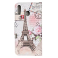 Miniatyrbillede 2 af 2: Samsung Galaxy A40 lædercover med krydstekstur- Eiffeltårnet Multicolor