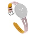 Google Pixel Watch urrem i ægte læder med sølvstik - Lyserød Pink