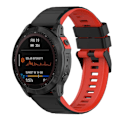 Miniatyrbild 1 av 2: Garmin Fenix 7 klockarmband i silikon med dubbla färger - Svart / Röd Svart