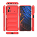 Pikkukuva 2 / 2: Pehmeä kahva muotoiltu kuori Xiaomi Poco X4 Pro 5G - Punainen Red