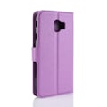 Miniatyrbillede 2 af 2: Samsung Galaxy J4 (2018) litchi tekstur læder flip etui - Lilla Purple