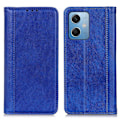 Miniatyrbild 1 av 2: Äkta läder Xiaomi Redmi Note 12 fodral med magnetisk stängning Blå