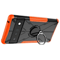 Miniatyrbild 6 av 6: Kickstand-skydd med magnetisk platta för Google Pixel 6 Pro - Orange Orange