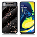 Pikkukuva 1 / 2: Fantasy Marble Samsung Galaxy A80 kuoret - Musta / Kulta Black