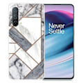 Miniatyrbild 1 av 2: Marmormotiv OnePlus Nord CE 5G skal - Grå / Vit Marmorplatta multifärg