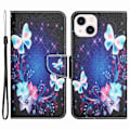 Miniatyrbillede 1 af 2: Wonderland iPhone 14 flip etui - Sommerfugl Multicolor
