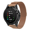 Miniatyrbillede 1 af 2: Garmin Fenix 5 erstatnings urrem i stainless stål 22mm - Rosa Guld Multicolor