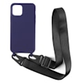 Miniatyrbillede 4 af 5: Tyndt TPU etui med mat finish og justerbar strop til iPhone 12 Pro Max - Mørkeblå Blue