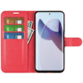 Miniatyrbillede 6 af 6: Klassisk Motorola Edge 30 Ultra / X30 Pro Flip Etui - Rød Red