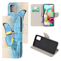 Miniatyrbillede 1 af 2: Wonderland Samsung Galaxy A71 etui – Blå Sommerfugl Multicolor