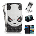 Miniatyrbillede 1 af 2: Sony Xperia 10 mønstret læderetui - Vred Panda Multicolor