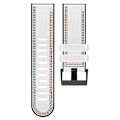 Miniatyrbild 4 av 6: 26 mm läder med silikonarmband för Garmin-klocka - Vit Vit
