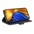 Miniatyrbild 4 av 6: Texturerat läder Xiaomi Poco F4 GT / Xiaomi Redmi K40S fodral med handledsband - Blå Blå