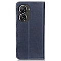 Miniatyrbillede 2 af 2: Flip Etui med Pung i Ægte Læder til ASUS Zenfone 9 - Blå Blue
