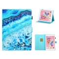 Miniatyrbillede 1 af 2: iPad 10.2 (2019) Stilfuldt mønstered læder flip etui - Havbølge Blue