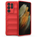 Pikkukuva 1 / 2: Pehmeä kahva muotoiltu kuori Samsung Galaxy S21 Ultra 5G - Punainen Red