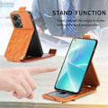 Pikkukuva 6 / 6: Vertical Flip Phone Suojakotelo With Zipper For OnePlus Nord 2T - Ruskea Brown