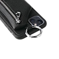 Miniatyrbillede 4 af 6: Zipper læderetui med pung til iPhone 14 - Sort Black