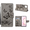 Miniatyrbillede 1 af 2: Butterfly Samsung Galaxy Note 10 Lite Etui - Grå Silver grey
