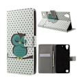 Miniatyrbillede 1 af 2: Holberg læder-etui til HTC Desire 530 med kortholder og stander - Sovende ugle på gren Multicolor