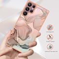 Pikkukuva 2 / 2: Marble Samsung Galaxy S23 Ultra Suojakotelo - Rose Pink