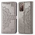 Miniatyrbild 2 av 2: mandala Samsung Galaxy S20 FE 5G / S20 FE flip fodral - grå Silvergrå