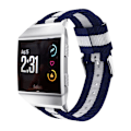 Miniatyrbillede 1 af 2: Fitbit Ionic rem med vertikale striper - Blå/hvid Multicolor