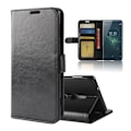 Miniatyrbillede 1 af 2: Crazy Horse Sony Xperia XZ2 Magnetisk PU læder flip etui - Sort Black