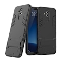 Miniatyrbillede 1 af 2: Huawei Mate 20 Lite beskyttelsesetui i kombimaterailer med stativ - Sort Black