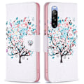 Pikkukuva 1 / 2: Wonderland Sony Xperia 10 III flip kuoret - Talvi Makea Multicolor