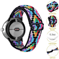 Miniatyrbild 5 av 6: Google Pixel Watch elastiskt klockarmband i flätad stil - Flerfärgad multifärg