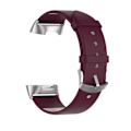 Pikkukuva 1 / 2: Fitbit Charge 5 aito nahkakellon hihna - Viininpunainen Red