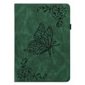 Miniatyrbillede 1 af 2: Samsung Galaxy Tab A8 10.5 (2021) blomstertryk PU læder flip cover - Grøn Green